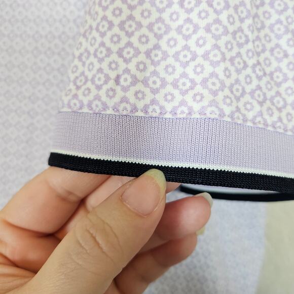 Ted Baker London Collared Lemsher Knit Stretch Polo Shirt Purple Size 5 Men's XL - Picture 6 of 9